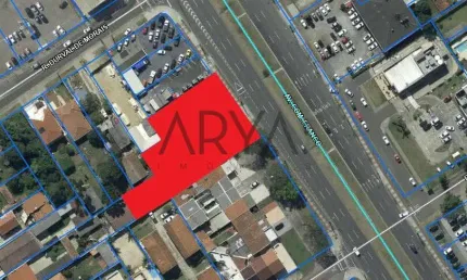 Terreno à venda na avenida comendador franco, 3940, uberaba, curitiba, 1820 m2 por r$ 4.550.000