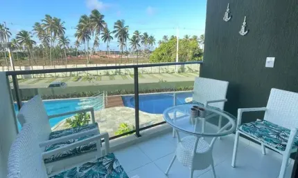 Apartamento com 60 m² mobiliado no mana beach experience com 2 quartos sendo 1 suíte e 2 vagas em muro alto porto de galinhas