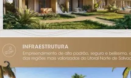 Apartamento para venda possui 69 metros quadrados com 2 suítes em Itacimirim