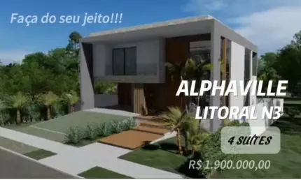 Oportunidade unica casa alto padrão em alphaville litoral norte 3