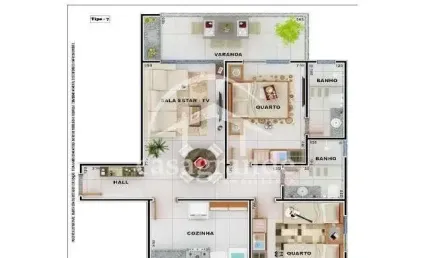 Apartamento com 2 quartos à venda no Centro, Uberlândia  por R$ 550.000