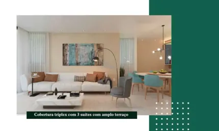 Cobertura 3 quartos sendo 3 suítes a venda no Centro de Juiz de Fora