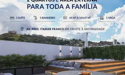 Apartamento garden com 2 quartos sendo 1 suíte a venda no Bairro São Mateus em Juiz de Fora
