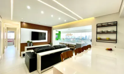 Lindíssimo apartamento à venda no Tatuapé com 3 suítes e 2 vagas com acabamento e mobiliário de pri