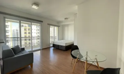 Apartamento mobiliado com 1 dormitório e 1 vaga para locação no Jardim Anália Franco