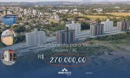 Apartamento para venda em criciúma, são francisco, 2 dormitórios, 1 suíte, 1 banheiro, 1 vaga