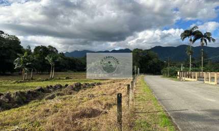 Terreno para sitio, rua pavimentada, documentação em dia, com o rio Quiriri nos fundos