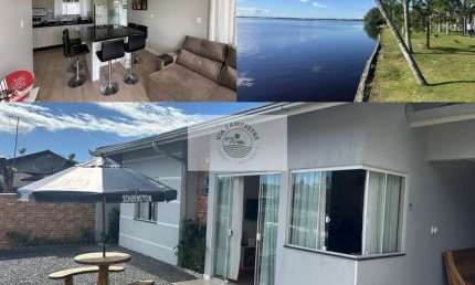 Residência averbada, 3 dormitórios, mobiliada, 400 metros da lagoa, ótimo acabamento, aceita financiamento