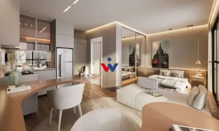 Studio com 1 dormitório à venda,53.93 m , batel, curitiba - pr