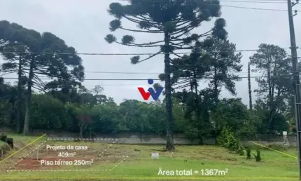 Terreno à venda,1367.00 m , vila fuck, PIRAQUARA - PR