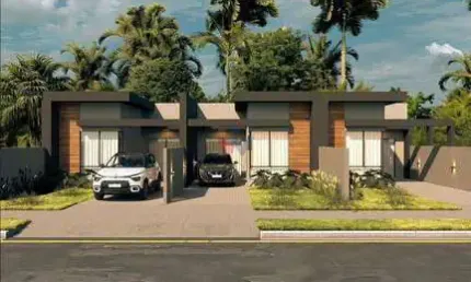 Casa nova 62m  com 3 quartos, gourmet, jardim e garagem. conforto e lazer no mesmo lugar