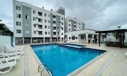 Apartamento 2 quartos com piscina - barra do aririú - plc
