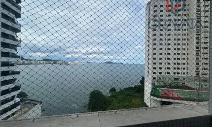 Apartamento asturias  -  guarujá. vista mar total e lazer de clube.