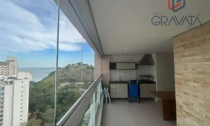 Astúrias  -  Guarujá. Pé na areia, com varanda goumert e lazer !!!!