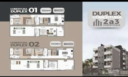 Apartamento Duplex para Venda em Pinhais, Centro, 3 dormitórios, 1 suíte, 2 banheiros, 1 vaga