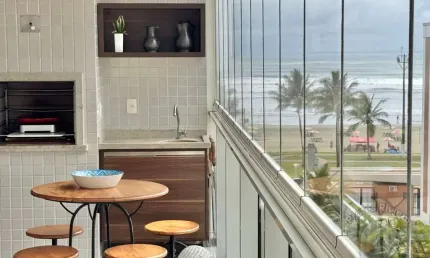 Apartamento pé na areia a venda na praia de  bertioga-sp