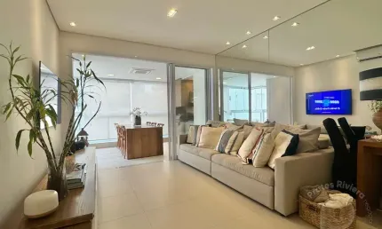 Apartamento pé na areia na praia de riviera a venda