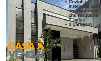 Casa térrea com 3 suítes condomínio vivendas das marinas