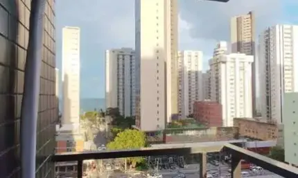 Maravilhoso Flat mobiliado de 32m² para aluguel em Boa Viagem vista livre