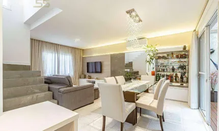 Sobrado em condomínio fechado contendo 3 dormitórios à venda, 147 m² por r$ 1.199.000 - cabral - curitiba/pr