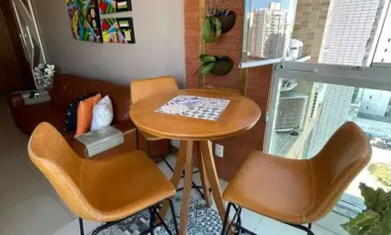 Lindo apartamento de 3 quartos na praia de itaparica com varanda e lazer completo!