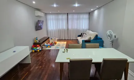152 m² com 3 dorms (2 suites) + depend. de serviço completoa + home office! com 2 vagas paralelas