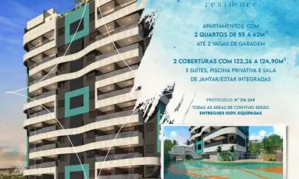 Lançamento Oceano Residence! Oportunidade para morar ou investir neste lindo empreendimento!