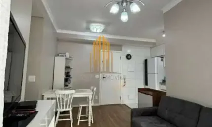 Apartamento de 60m² com dois dormitorios sendo uma suite dois banheiros e uma vaga de garagem cobert