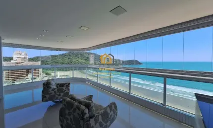 Apartamento alto padrão frente mar em canto do forte, praia grande/sp