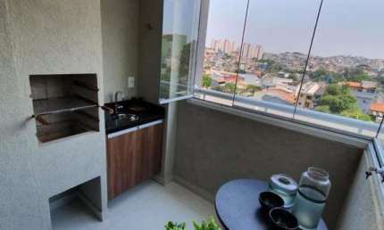 Apartamento em Santo Andre 2 quartos com suíte e varanda com churrasqueira