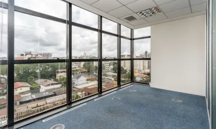 Laje corporativa para locação em curitiba, alto da glória, 3 banheiros, 2 vagas