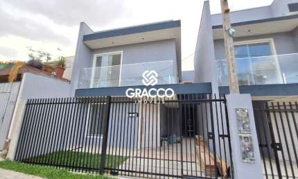 Sobrado Novo Duplex com 2 Quartos, 2 Vagas - Churrasqueira - Campo Comprido