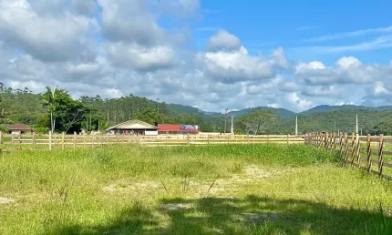 Terreno de chácara com riacho na extrema em canelinha bairro moura