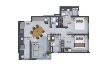 Apartamento com 2 quartos à venda na Avenida Marinheiro Max Schramm, 2701, Jardim Atlântico, Florianópolis por R$ 1.124.613