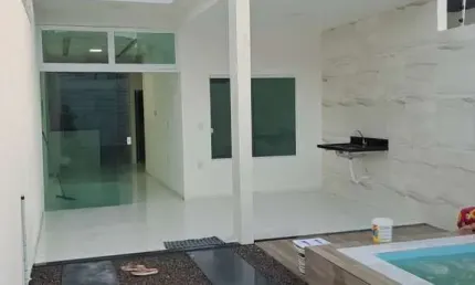 Casa no vilarejo de Arembepe com piscina próximo da praia(COD: c.N)