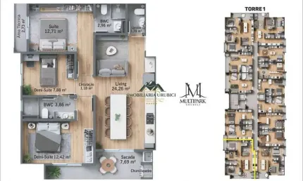Apartamento com 3 quartos à venda no Centro, Urubici 