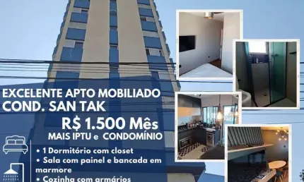 Apartamento com 1 quarto para alugar na Avenida Santos Dumont, Casa Branca, Santo André