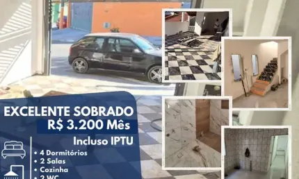 Casa com 4 quartos para alugar na Rua Tupinambá, Vila Amorim, Suzano