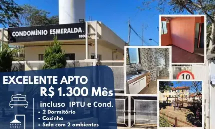Apartamento para Locação em Suzano, Jardim Europa, 2 dormitórios, 1 banheiro, 1 vaga