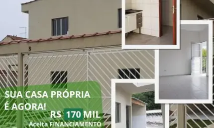 Casa para venda em suzano, jardim leblon, 2 dormitórios, 1 banheiro, 1 vaga