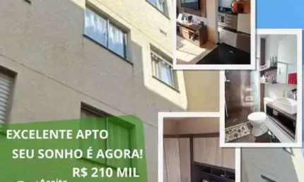 Apartamento para Venda em Mogi das Cruzes, Jundiapeba, 2 dormitórios, 1 banheiro, 1 vaga