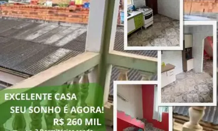 Casa para venda em suzano, recanto são josé, 3 dormitórios, 1 banheiro