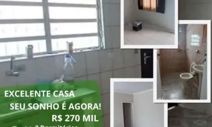 Casa para Venda em Suzano, Vila Amorim, 2 dormitórios, 1 banheiro, 1 vaga