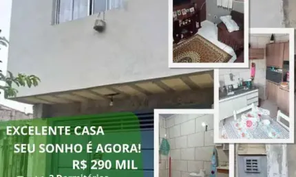 Casa para Venda em Suzano, Jardim Nova América, 2 dormitórios, 1 banheiro, 1 vaga