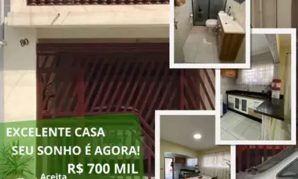 Casa para venda em suzano, parque suzano, 3 dormitórios, 2 banheiros, 2 vagas
