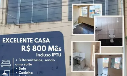 Casa com 3 quartos para alugar na Rua Vereador Esequias Dias da Rocha, Jardim Leblon, Suzano