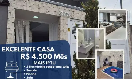 Casa para locação em suzano, jardim quaresmeira ii, 2 dormitórios, 1 suíte, 1 banheiro, 1 vaga