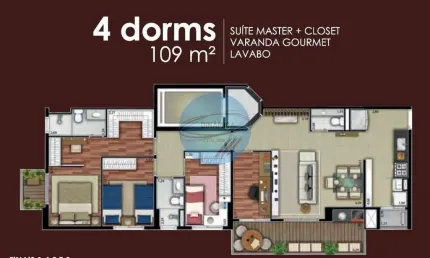 Bellini, seu apartamento 109m² a melhor vista de alphaville