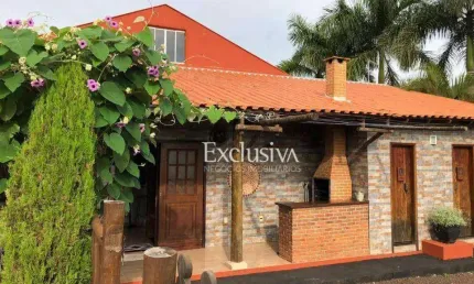 Chácara com 5 dormitórios, 2450 m² - condomínio santa fé - londrina/pr