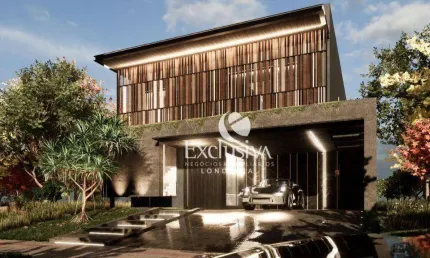 Sobrado com 3 dormitórios à venda, 230 m² - condomínio araguari paysage - parque taua - londrina/pr